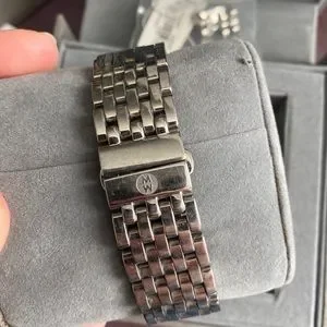 Michele Deco Diamond Dial Chrono Ladies Watch With Box & Saks Receipt Michele Deco Diamond Dial Chrono Ladies Watch With Box  main image 2